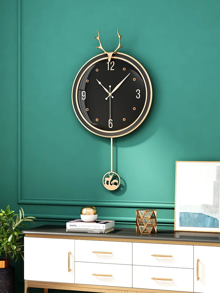 Prabanga Elnių Galvos Laikrodžiai Kambarį Sieninis Laikrodis Išjungti Įžymybė Kūrybos Šiuolaikinės Minimalistinės Mados Atmosferą Namų Puošybai