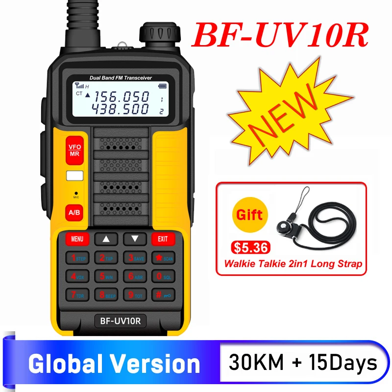 Baofeng UV-10R Walkie Talkie Profesinės CB Radijo Stotis Baofeng UV 10R Transiveris VHF UHF Nešiojama UV10R Medžioklės Kumpis Radijo