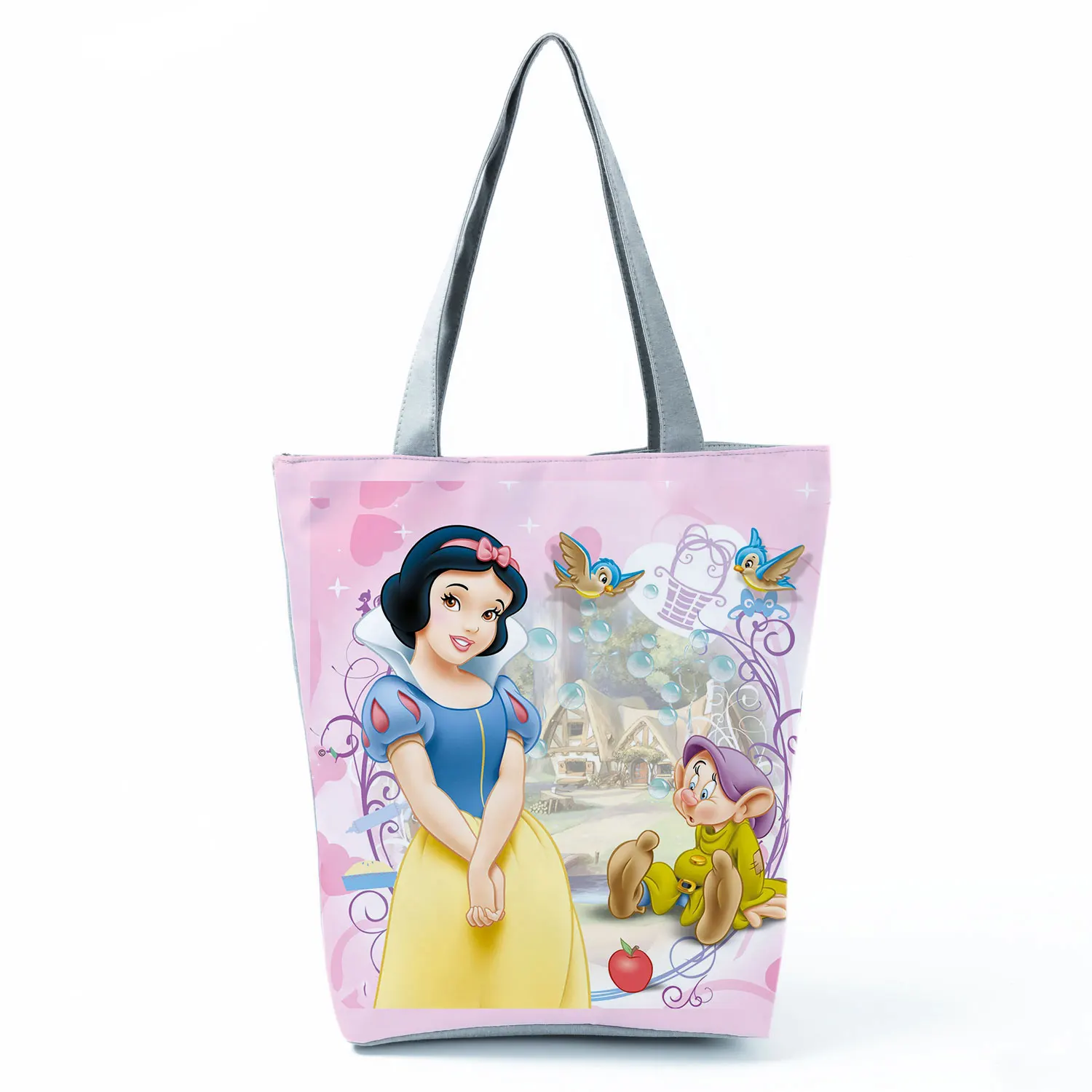 Disney Princesė Snieguolė Spausdinti Pečių Maišą Nešti Animacinių Filmų Ekologinio Daugkartinio Naudojimo Pirkinių Krepšys Paplūdimio Krepšys Didelės Talpos Rankinė Moterims