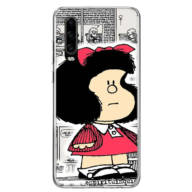 Mafalda Telefoną Atveju Huawei P10 P20 30 P40 Mate 30 20 10 Lite Pro P Smart Z Plius 2018 2019 Padengti Coque