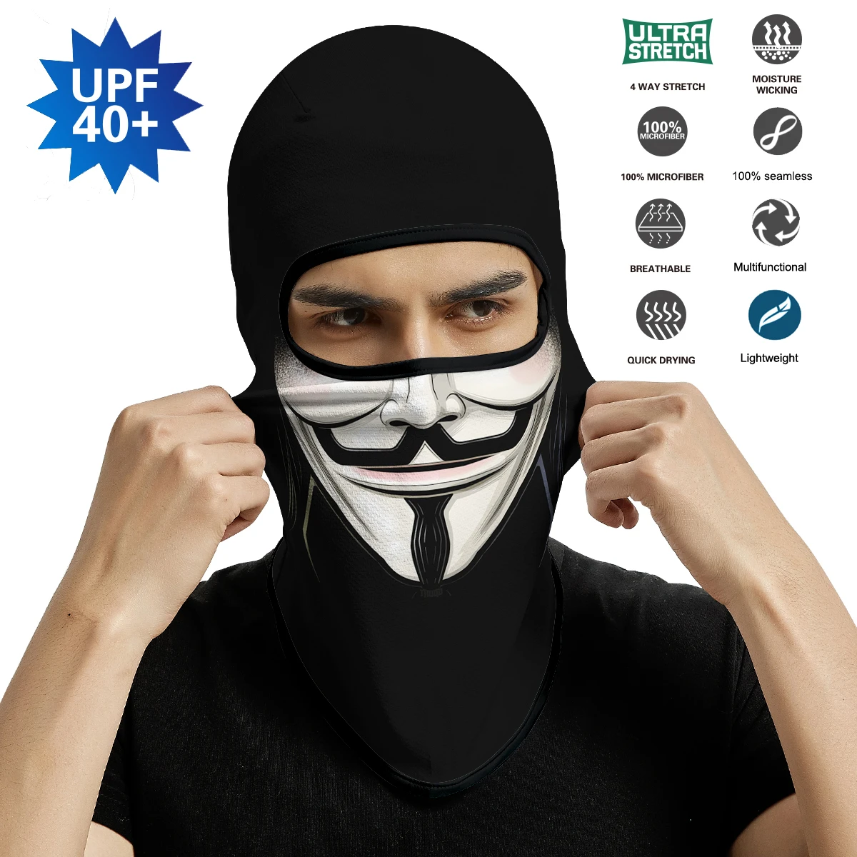 Anonimas Helovinas Bandana Šalikas Armijos Balaclava Daugkartinio naudojimo Lankelį Veido Kaukė Lankelis Taktinis Facemask V for Vendetta Moterys Vyrai