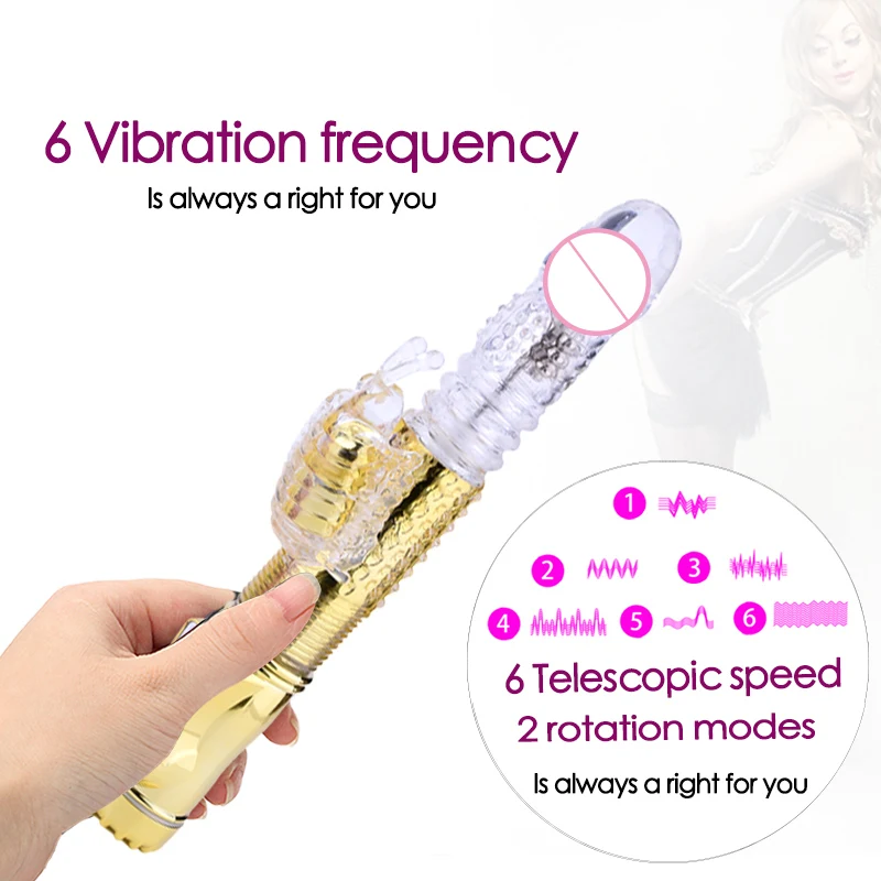 Teleskopinis Veržlus Rabbit Vibratorius Ratation G Spot Clit Stimuliatorius Dual Motor Vandeniui Massager Intymus Sekso Žaislai Moterims