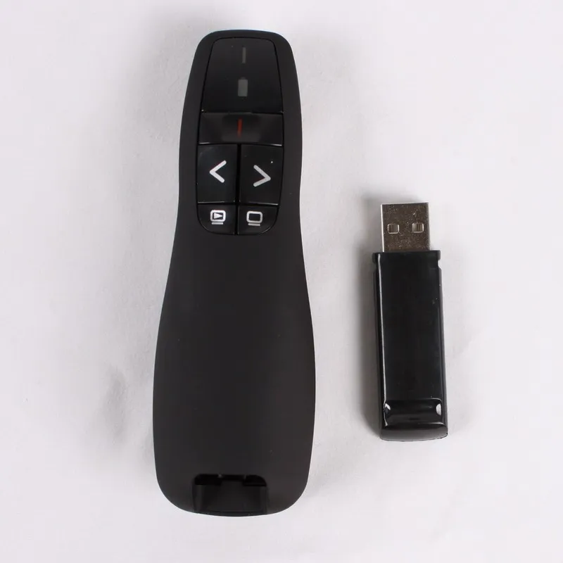 PPT Vedėjas 2.4 GHz USB R400 Belaidžio Nuotolinio Valdymo Raudonojo Lazerio Pen Žymiklį Powerpoint Z2 , Su Nešiojamas maišelis