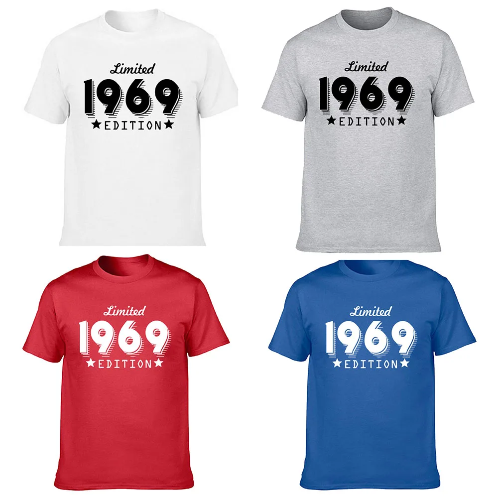 Derliaus Limited Edition 1969 T-Shirt Juokinga, 60 Gimtadienio, Jubiliejaus Dovana, Grafinis Medvilnės trumpomis Rankovėmis O-Kaklo Harajuku T Shirts