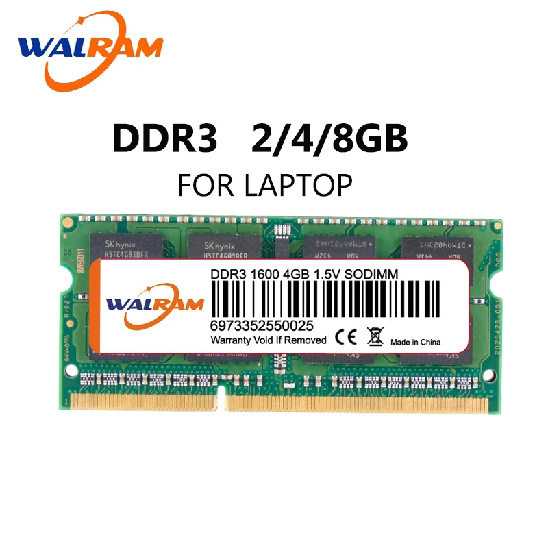 WALRAM memoria ram ddr3 8gb 1 600mhz 4 gb intel ddr3 ecc reg 2GB 1333 1866 Memoria Ram Laptop Dimm memoria ram Sąsiuvinis