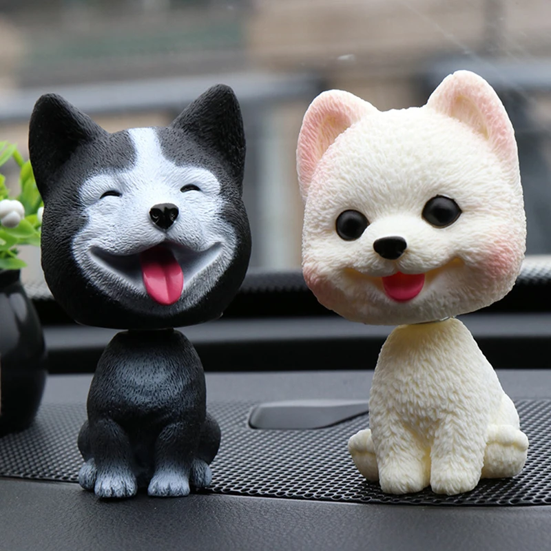 Automobilių skydelio apdaila garbanojimo mažylis žaislų arkliukas šuns galvos papuošalus bobblehead žaislas bobblehead lėlės Automobilių kambario interjero priedai