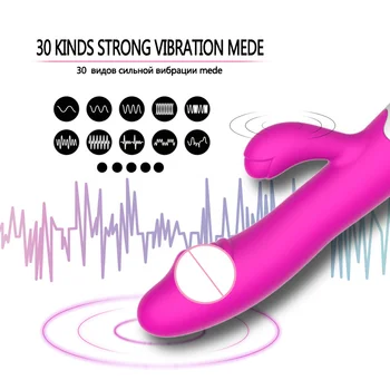 Įkrovimo G spot Dildo Vandeniui atsparus sekso žaislas Vibratorius Moterų rabbit vibratorius Suaugusiųjų Sekso produkto Vibratorius Moterims