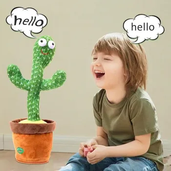 Šokių kaktusas žaislas, lėlė mielas kalbėti įrašymo kartoti žaislas kawaii kaktusas žaislas vaikų švietimo žaislas dovana vaikams